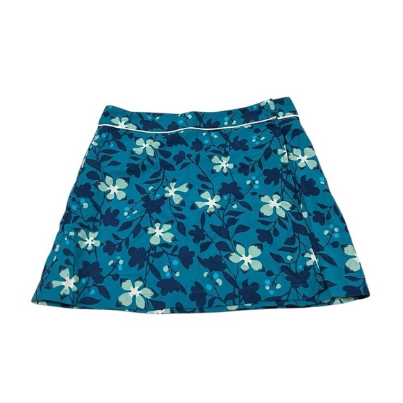 Patagonia Other - Patagonia Button Out Boardie Wrap Skirt Women’ 8 Blue Floral Snap Button Swim